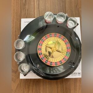 Roulette Drinking Game Set with Shot Glasses